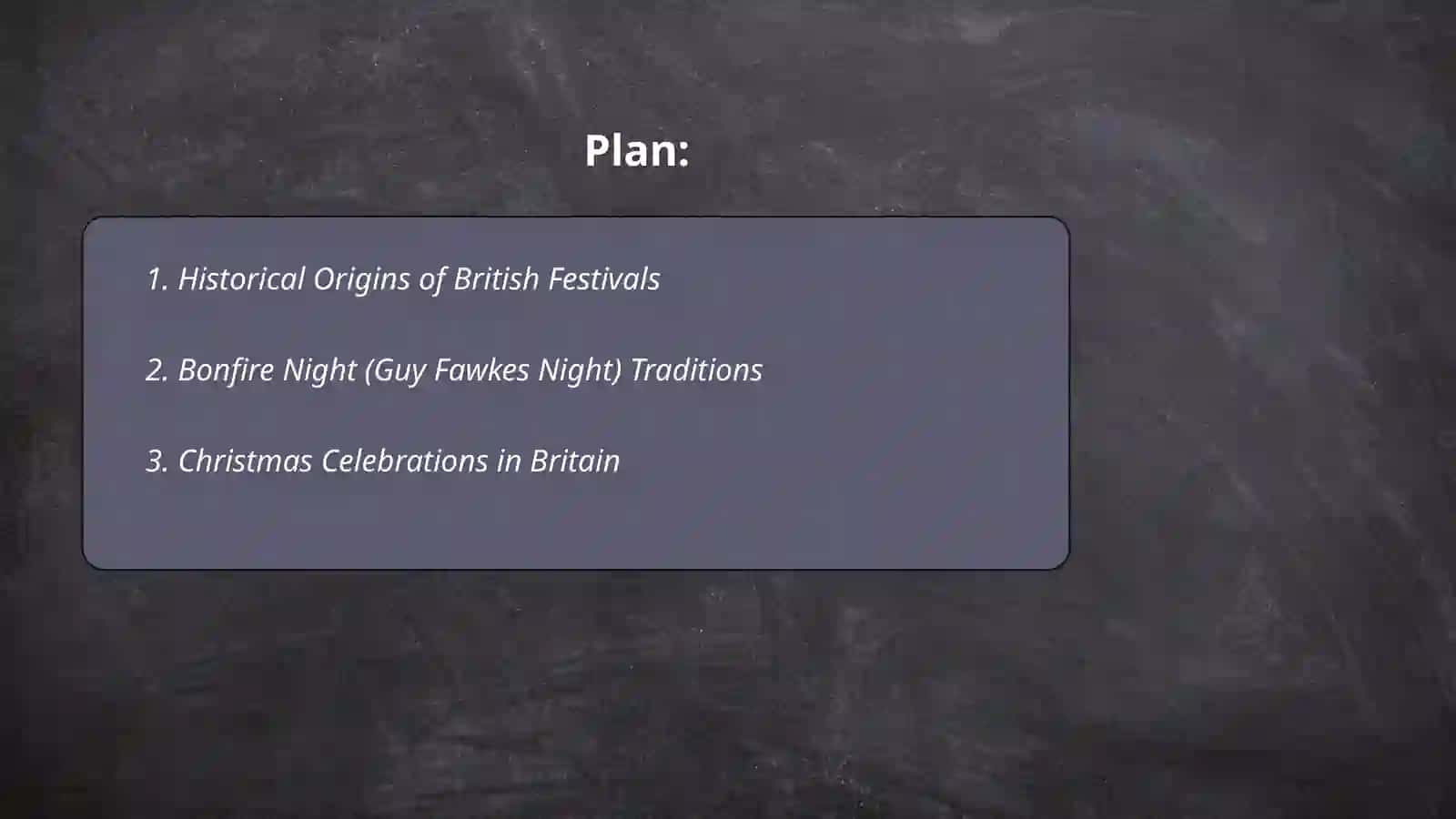 Customs and traditions of the Festivals in Great Britain 2