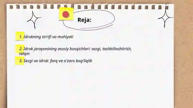 Idrok haqida tushuncha 2