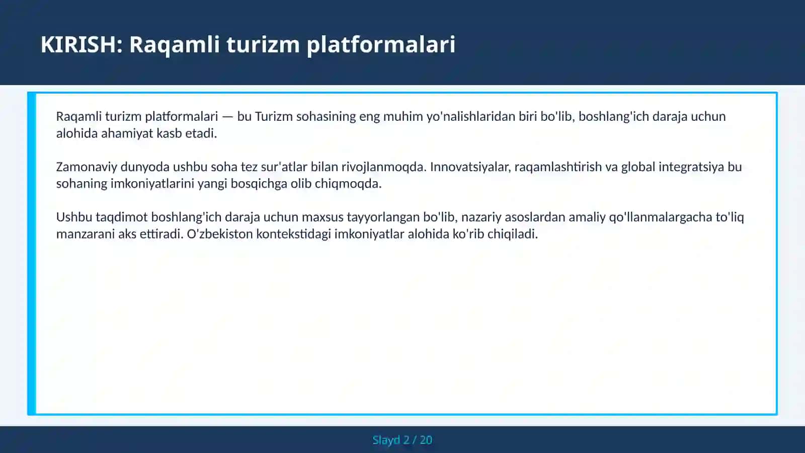 Raqamli turizm platformalari 2
