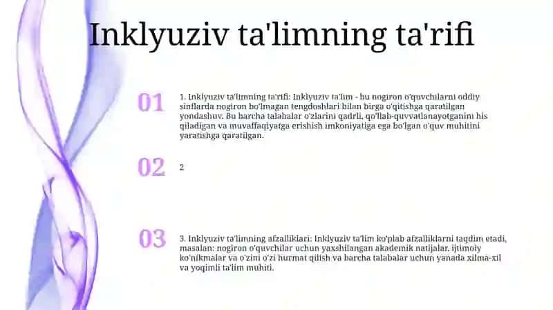 Rivojlanish Muammolari BoʻLgan Inklyuziv TaʼLimni Amaliyotga Joriy Etish Muammolari 2