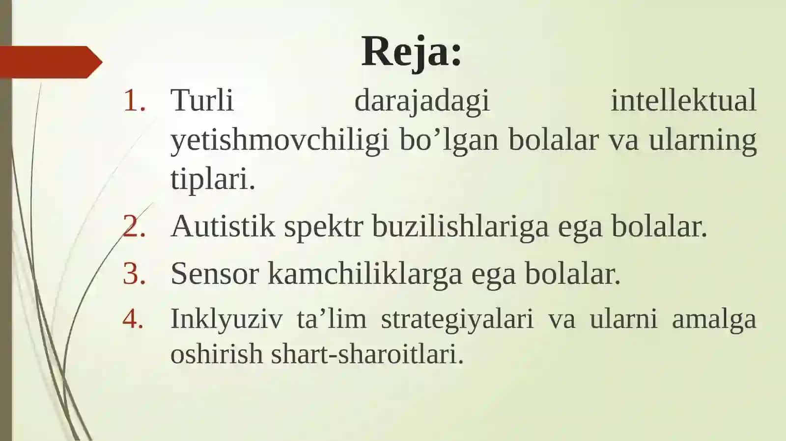 Turli darajadagi intellektual yengilgi bo'lgan bolalar uchun inklyuziv ta'lim strategiyalari 2