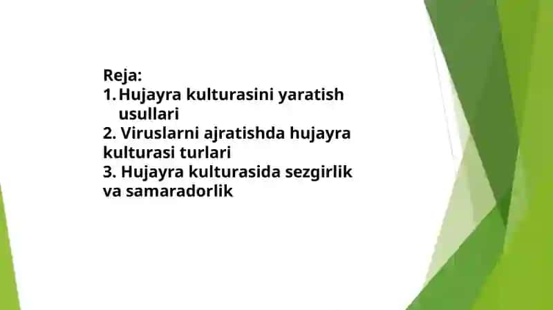 Hujayrakulturasiniyaratish usullari 2