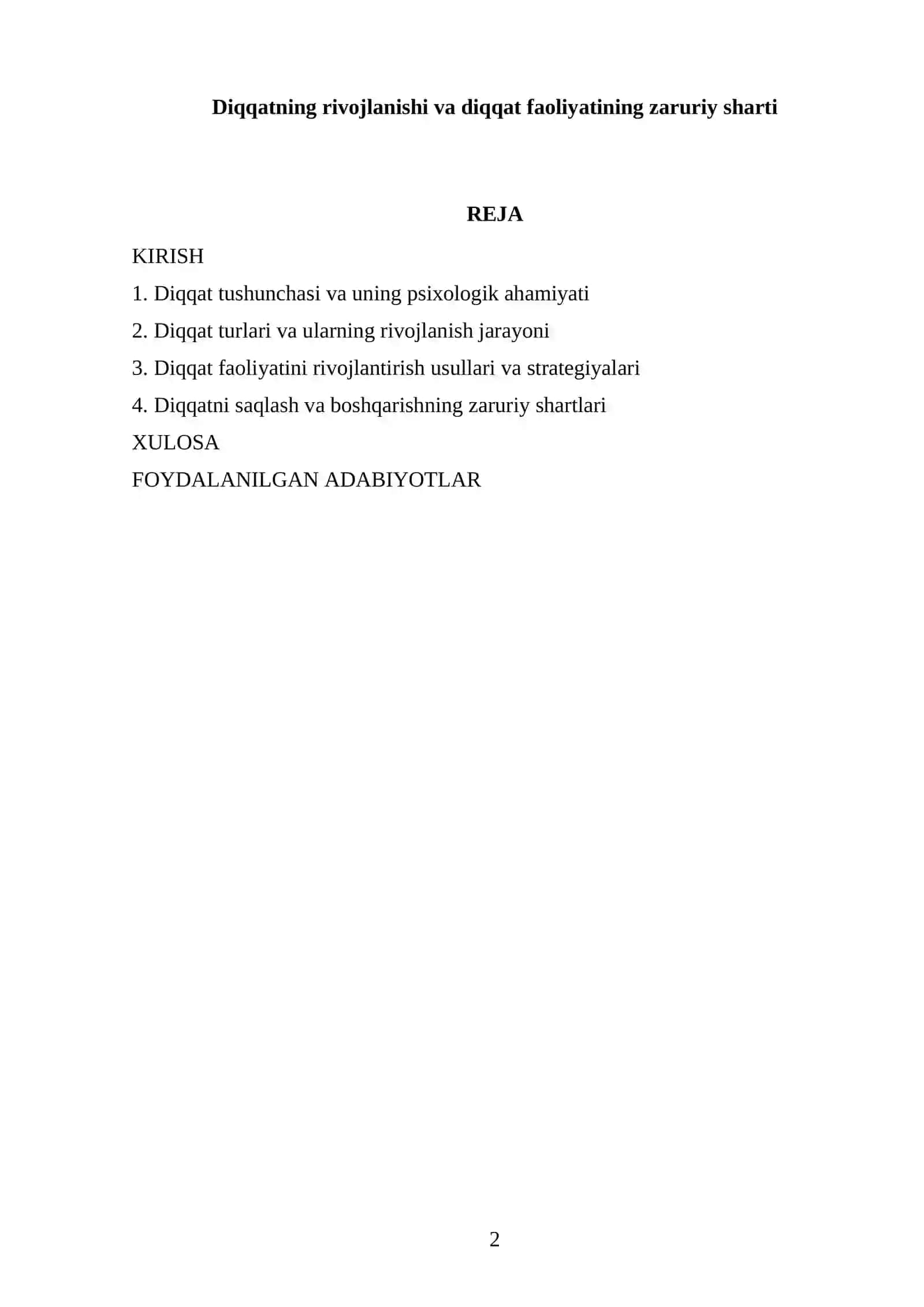 Diqqatning rivojlanishi va diqqat faoliyatining zaruriy sharti 2