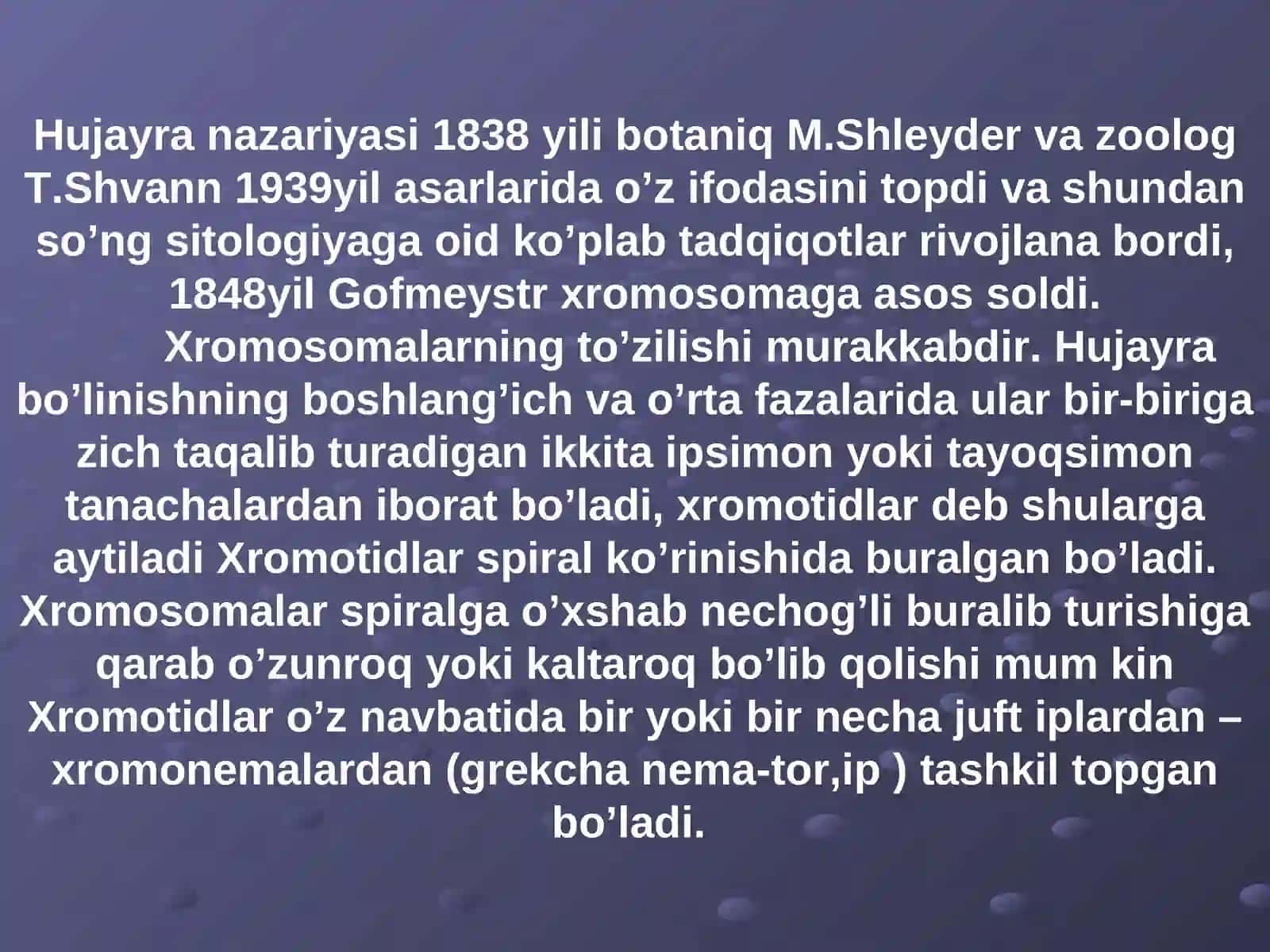 Xromosomaning kimyoviy tarkibi 2