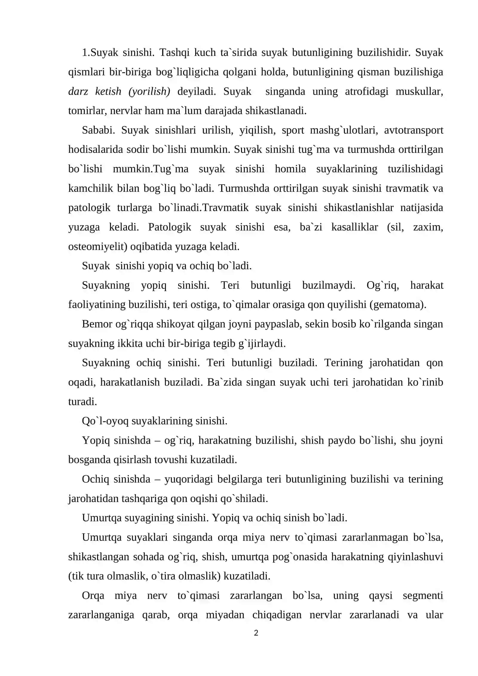 Suyak sinishi 2