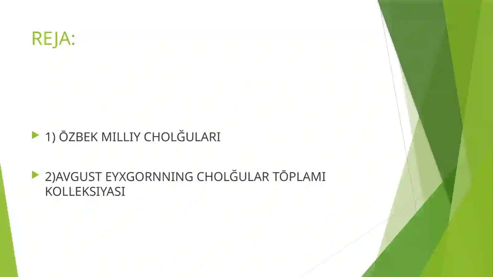 ŌZBEK MILLIY CHOLĞULARI 2