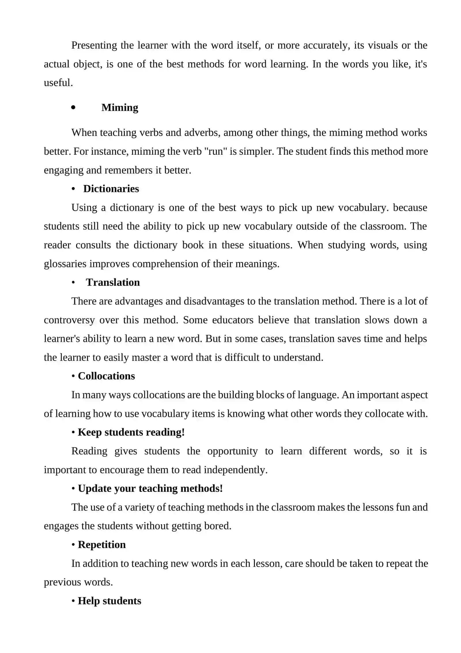 VOCABULARY assessment methods 2