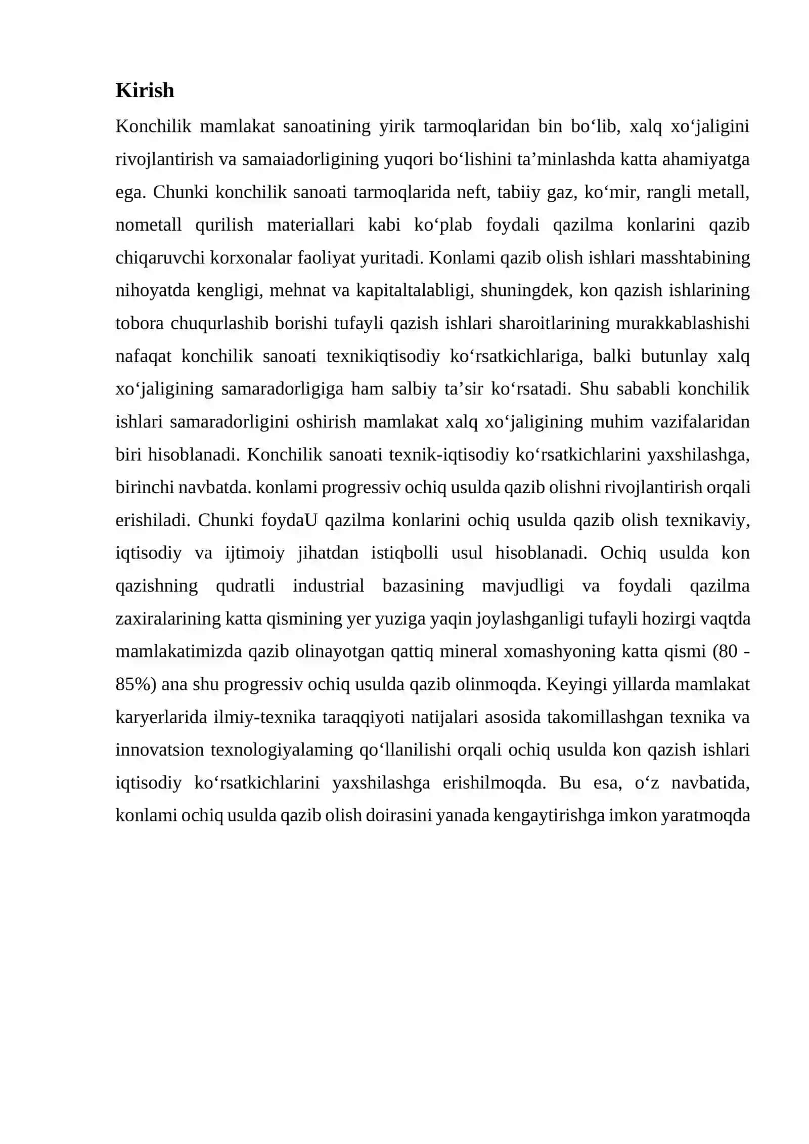 Ochiq kon gidromexanizatsiya vositalari 2