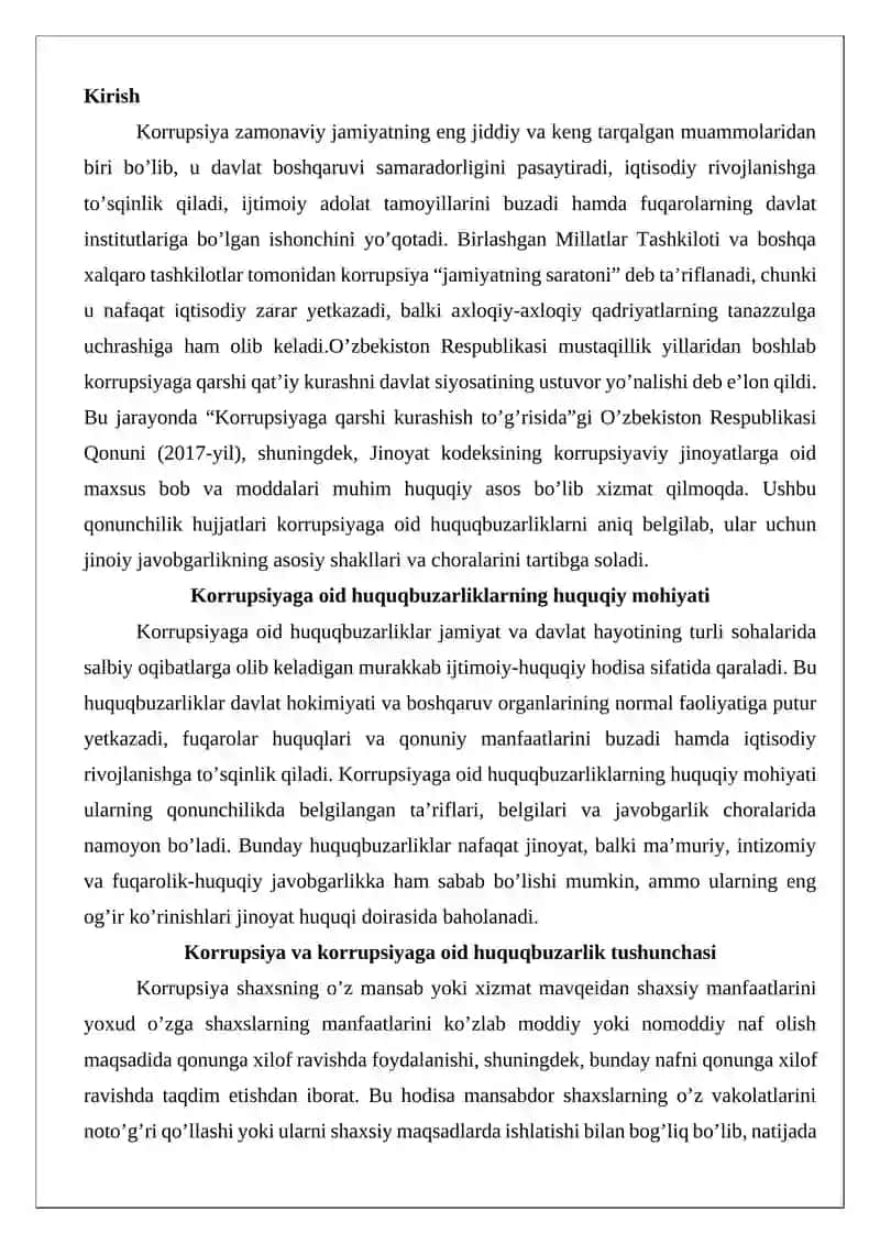 Korrupsiyaga oid huquqbuzarliklar uchun jinoiy javobgarlik asoslari 2