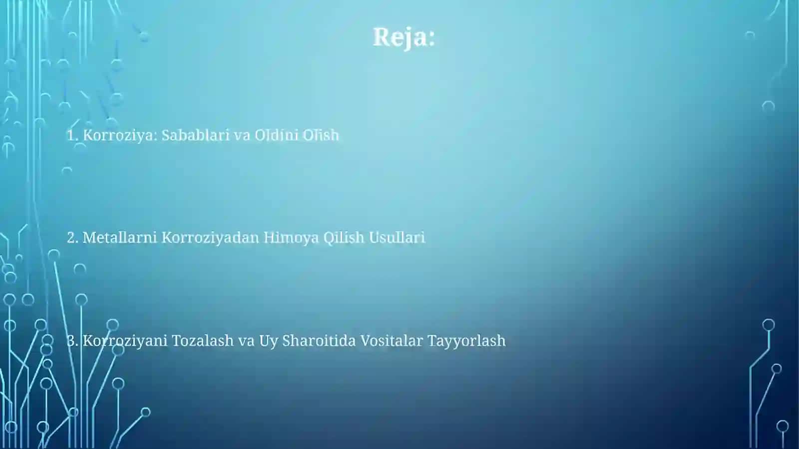 Korroziyani Tozalash va Uy Sharoitida Vositalar Tayyorlash 2