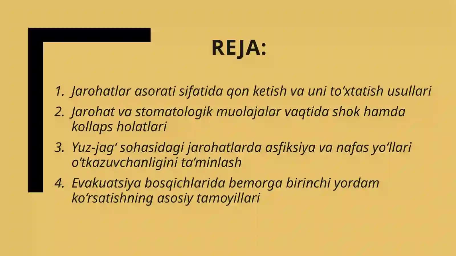 Jarohatlar asoratida qon ketishi 2