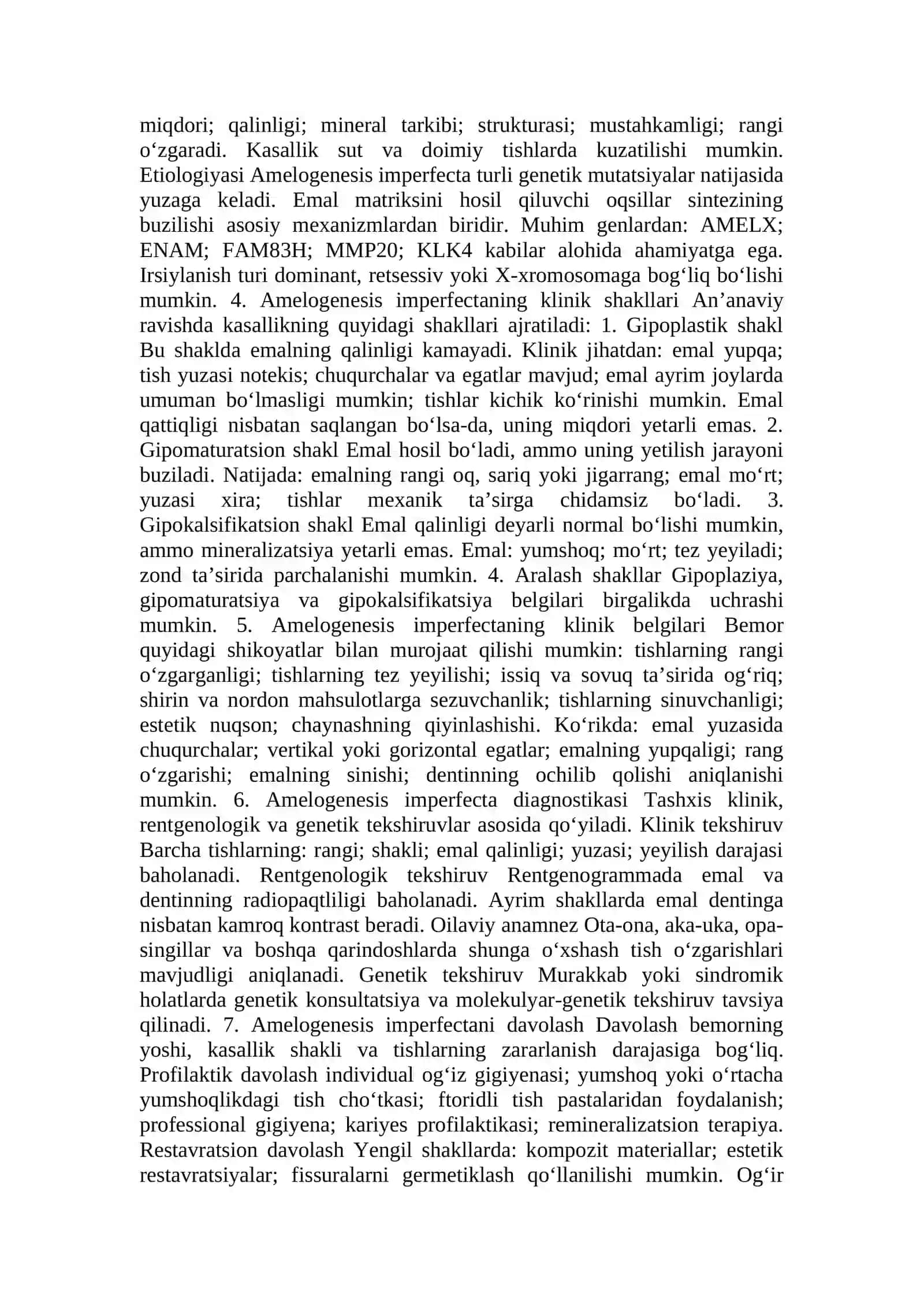IRSIY XUSUSIYATGA EGA BO‘LGAN TISH QATTIQ TO'QIMALARINING NOKARIES KASALLIKLARI 2