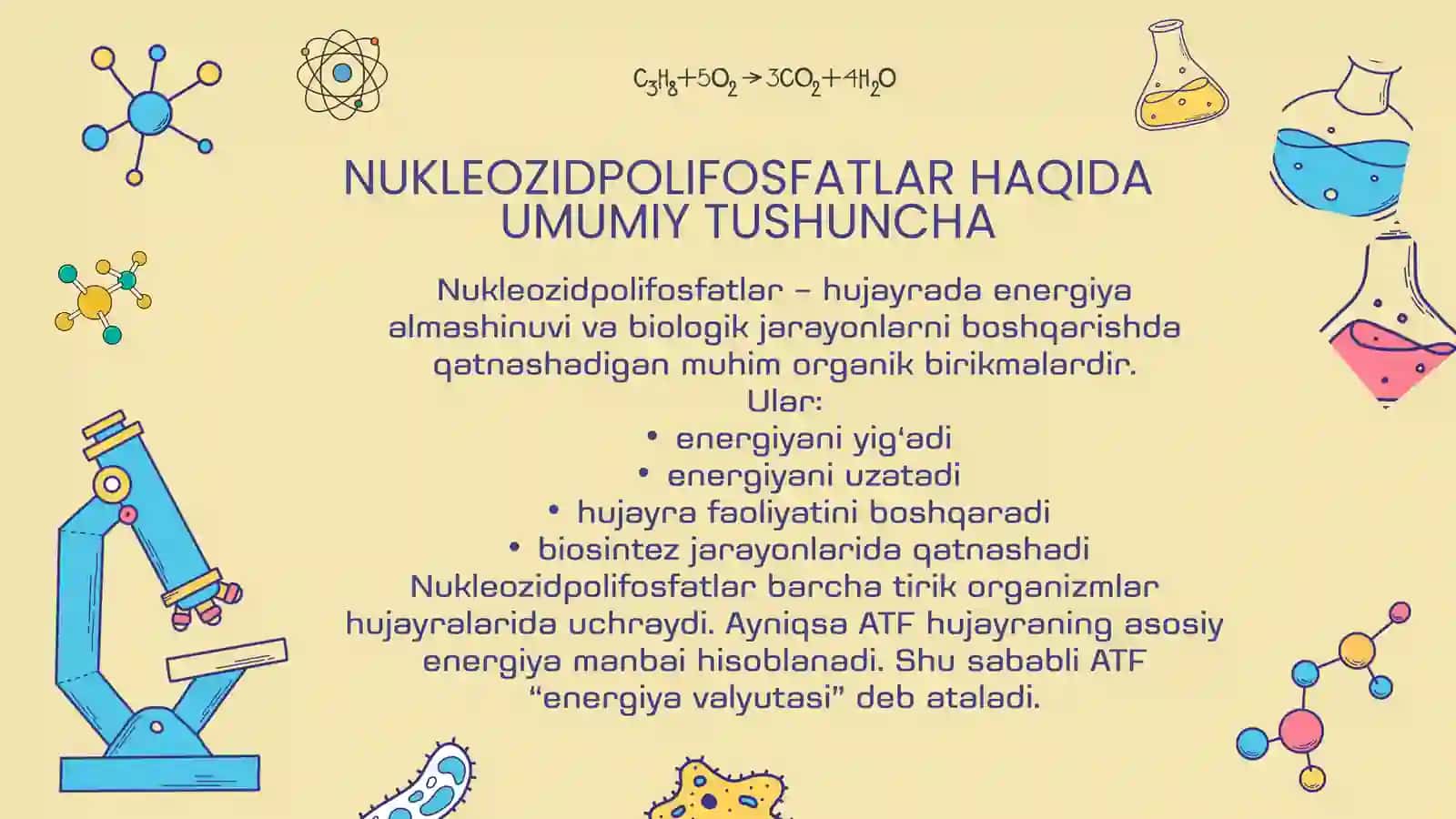 NUKLEOZIDPOLIFOSFATLAR. AMF, ADF, ATF VA MAKROERGIK BOG‘LAR 2