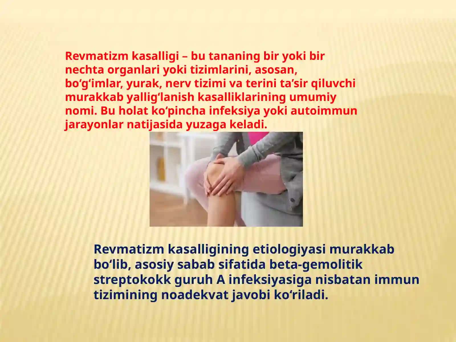 Revmatizm va birlamchi revmokardit simptomatologiyasi va dastlabki diagnostikasi 2
