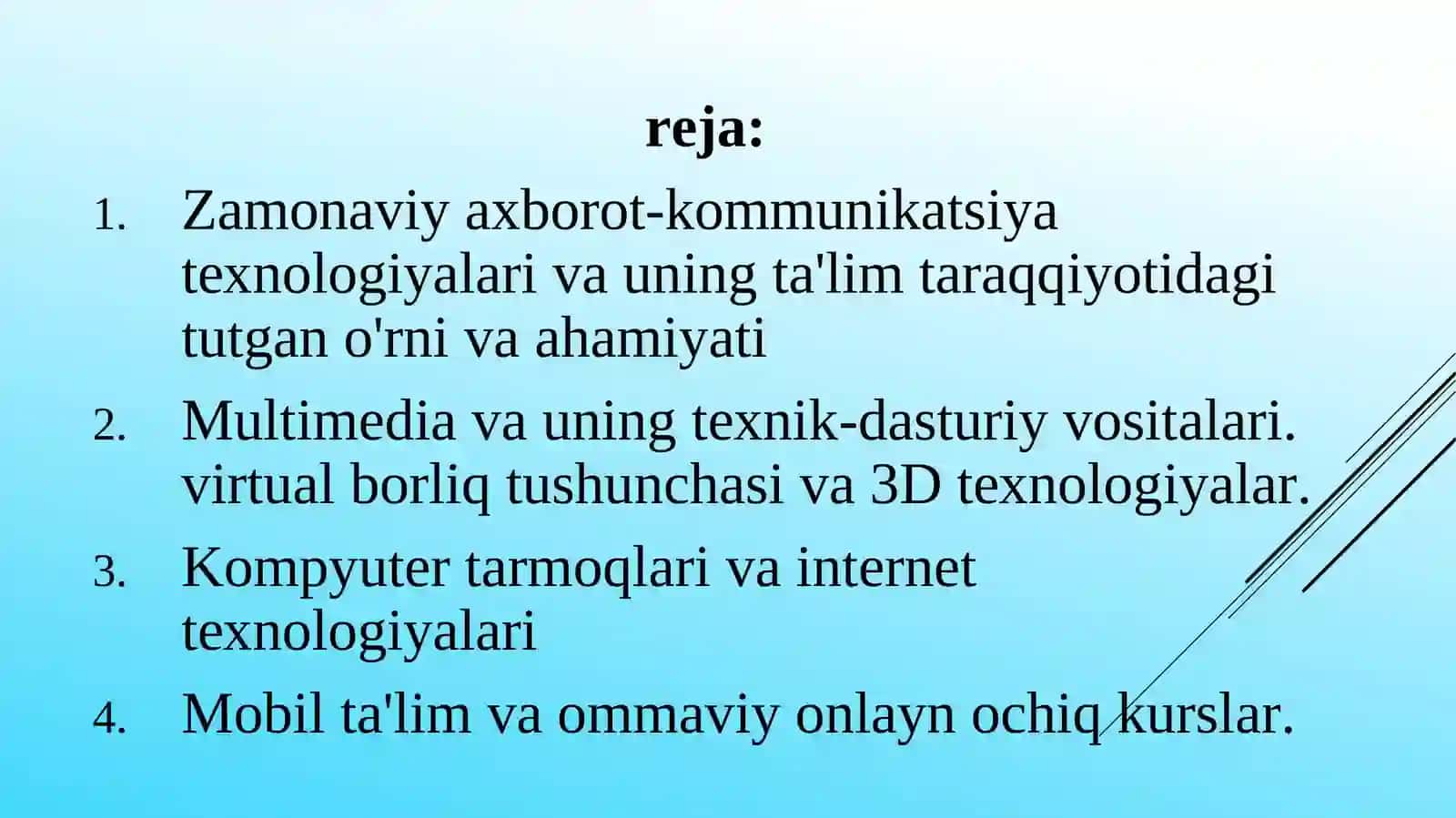 YETAKCHI FAOLIYATIDAzаmоnаviyахbоrоt-kоmmunikаtsiyatехnоlоgiyalаriVA ULARDAN SAMARALI FOYDALANISH 2