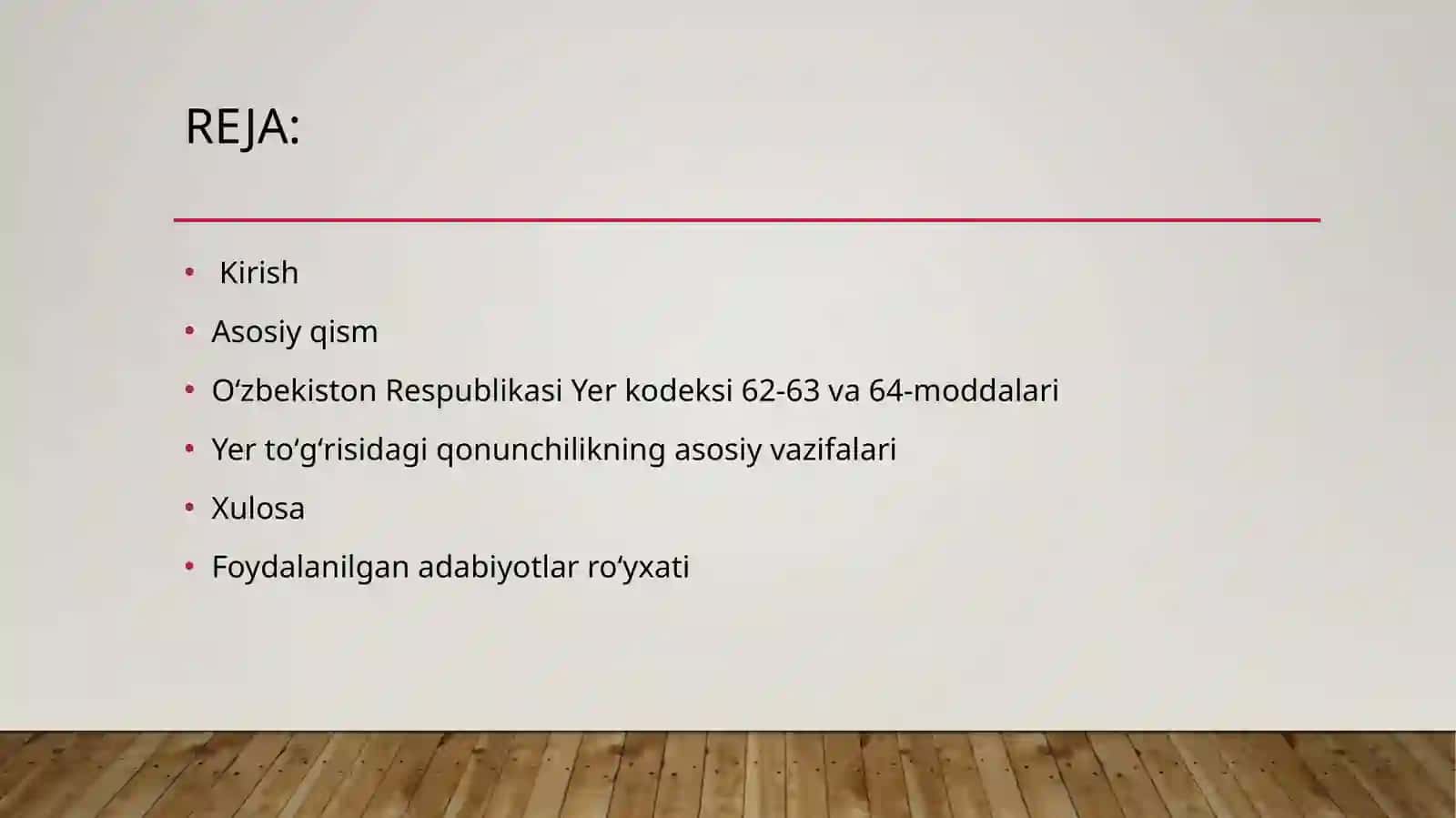 O’ZBEKISTON RESPUBLIKASI YER KODEKSINI OʻRGANISH VA TAHLIL QILISH 2