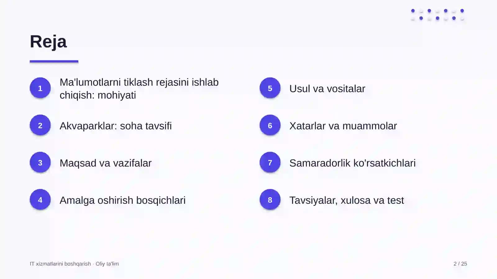 akvaparklarda ma'lumotlarni tiklash rejasini ishlab chiqish 6417 2