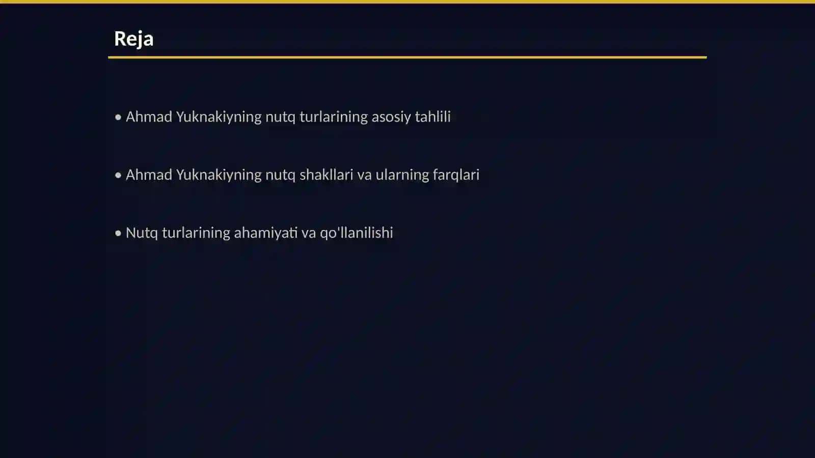 Ahmad Yuknakiyning nutq turlari va shakllari 2