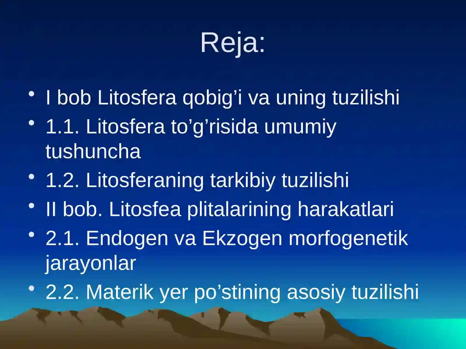 Plitalar tektonikasiga geofizikani qoʻllanilishi 2