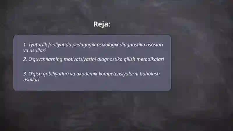 Tyutorlik faoliyatida pedagogik-psixologik diagnostikasiga oid metodikalar 2