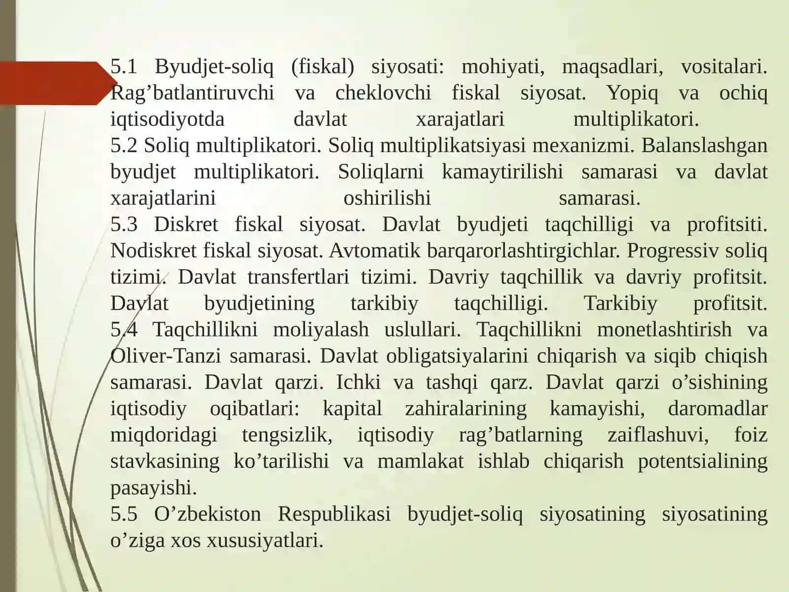 BUDJET-SOLIQ SEKTORINING MAKROIQTISODIY TAHLILI 2