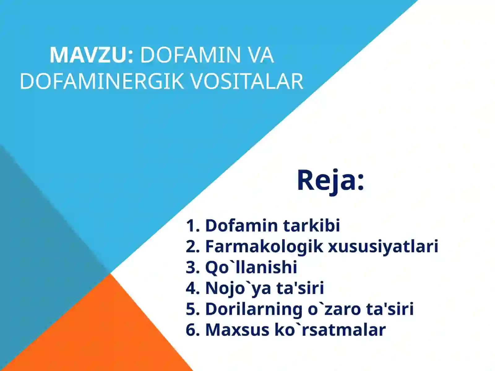 Farmakologiya fanidantayyorlagan 2