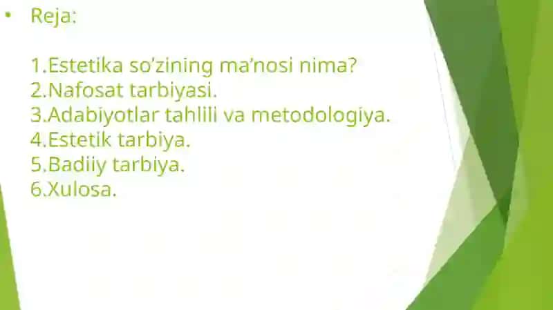 Estetika so'zining ma'nosi 2