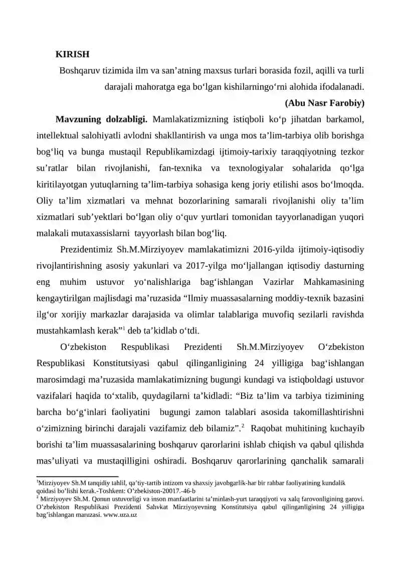 Ta’lim Menejmentini O‘qitishga oid Ilg‘or Xorijiy Tajribalar 2