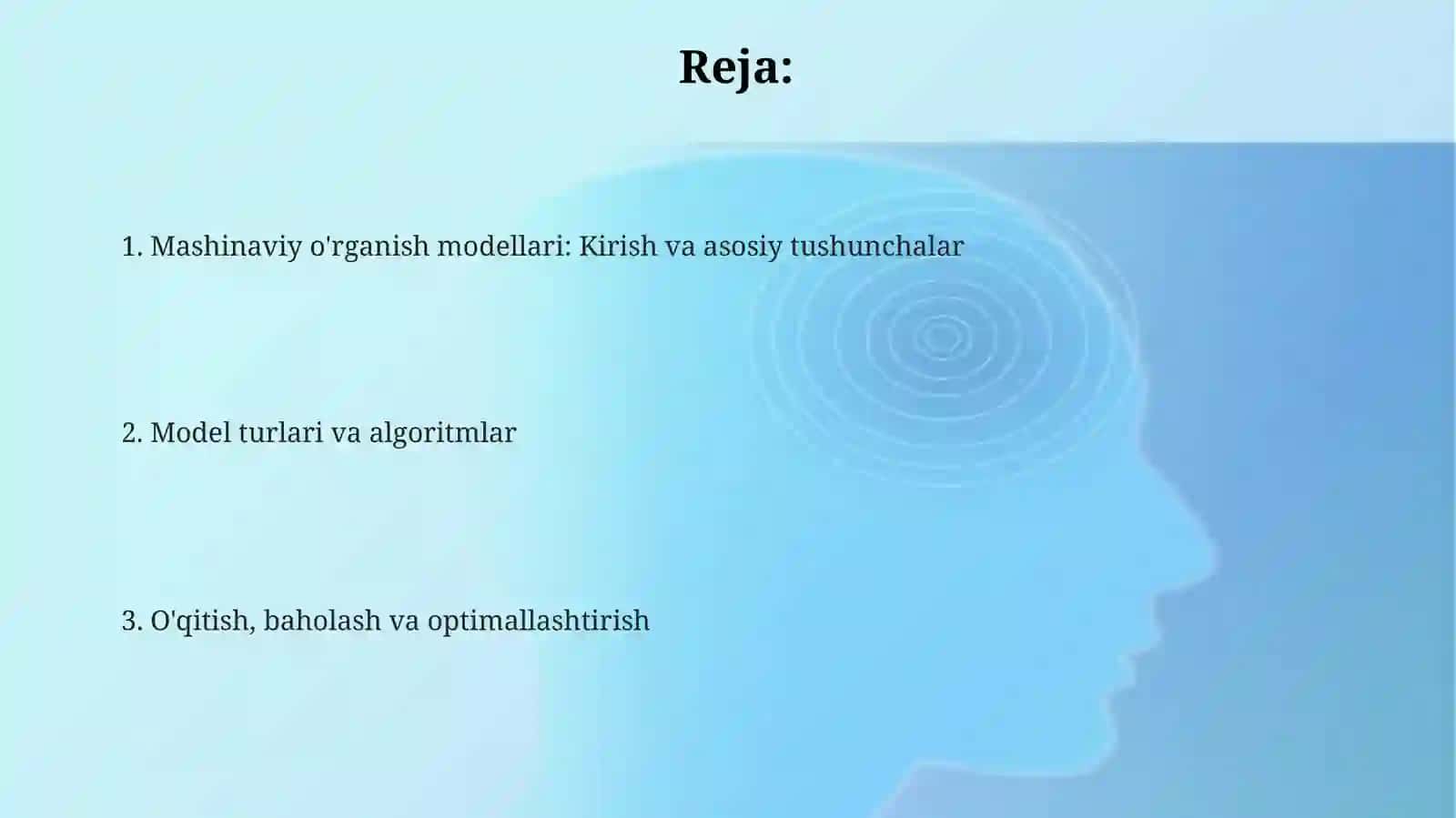 Mashina tajribasi modellari 2