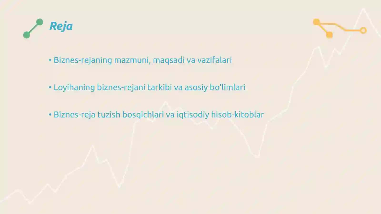 Loyihaning biznes-rejasi va uning tarkibiy tuzilishi 2