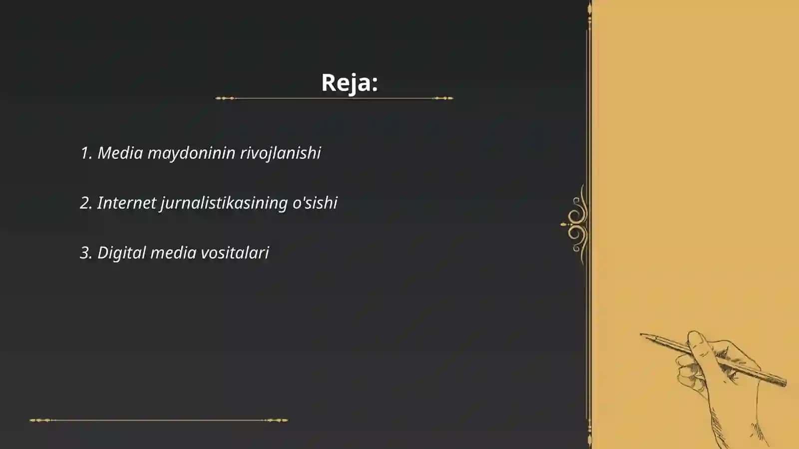 Media maydon tuzulishi va internet jurnalistikasida raqobat muhiti 2