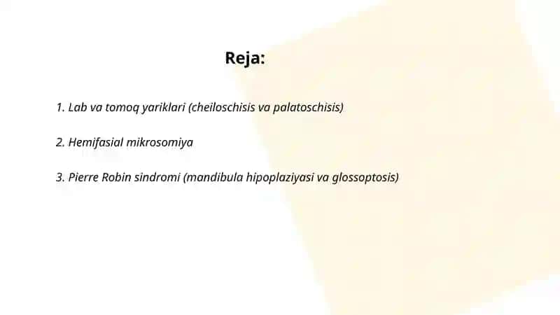 YUz jаg’ sоhаsi tug’mа nuqsоnlаri 2