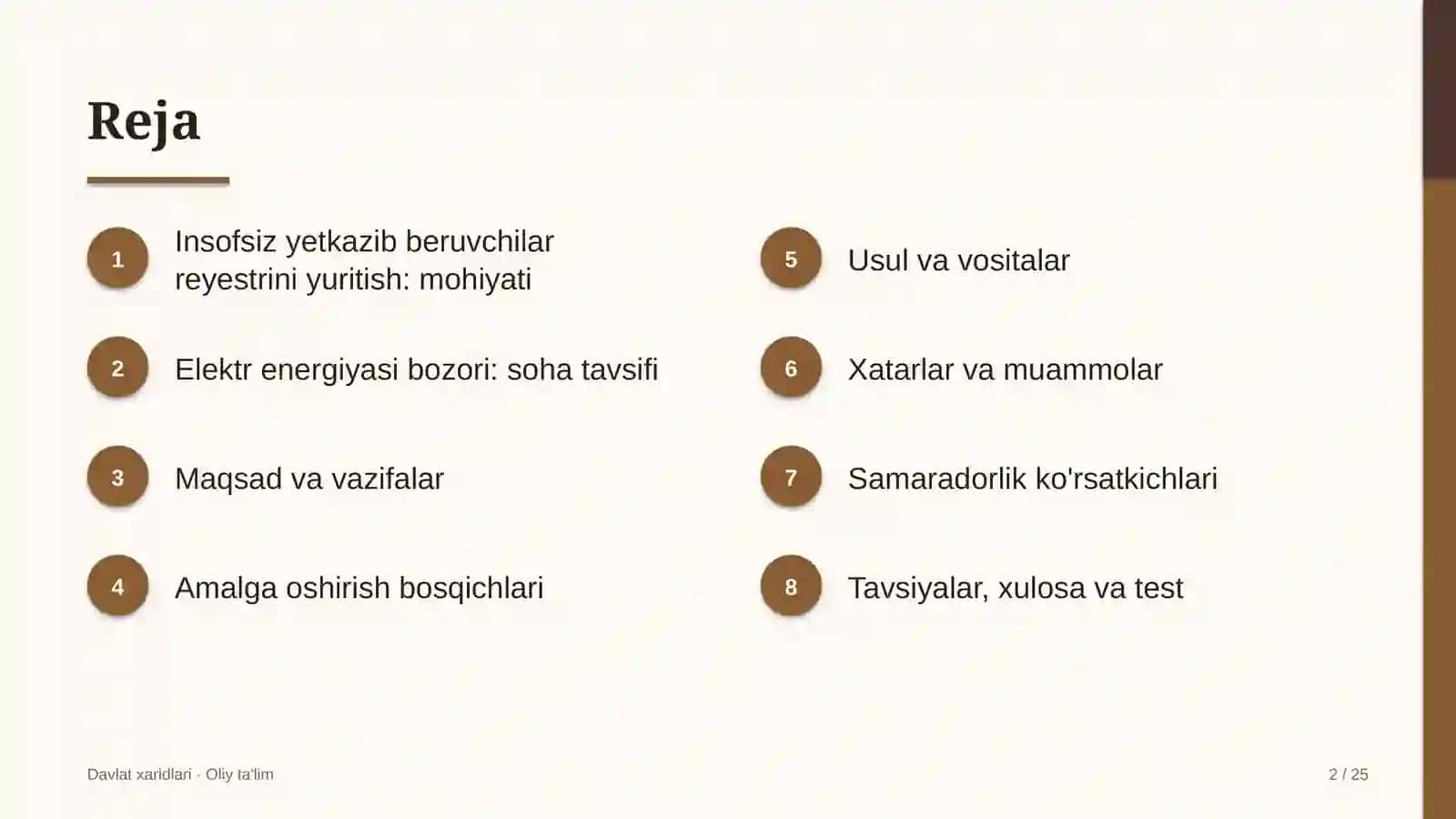 Elektr energiyasi bozorida insofsiz yetkazib beruvchilar reyestrini yuritish 2