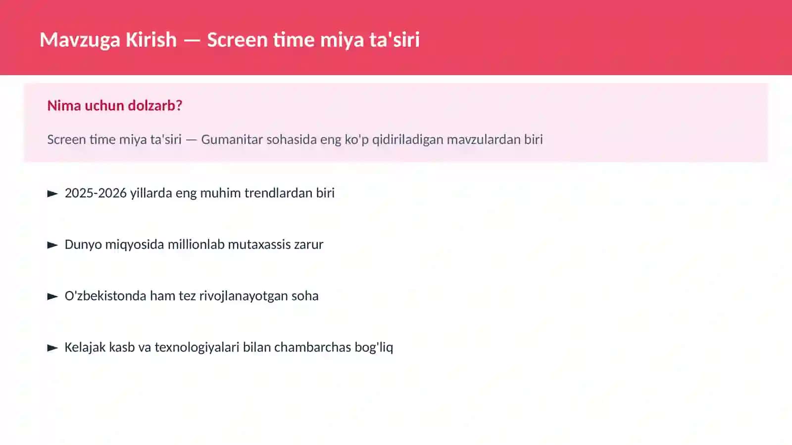 Screen time miya ta'siri 2