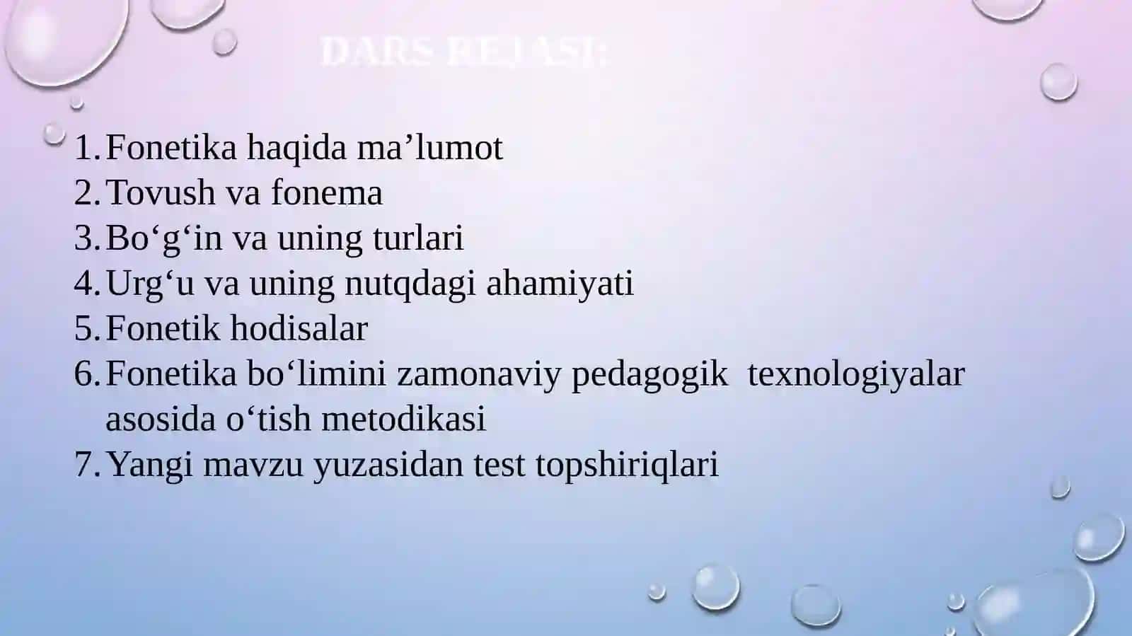 Boshlang`ichsinflardafonetikabo‘limidarslaridafoydalaniladigansamaralimetodlarvadidaktikvositalarnitahlilqilish 2