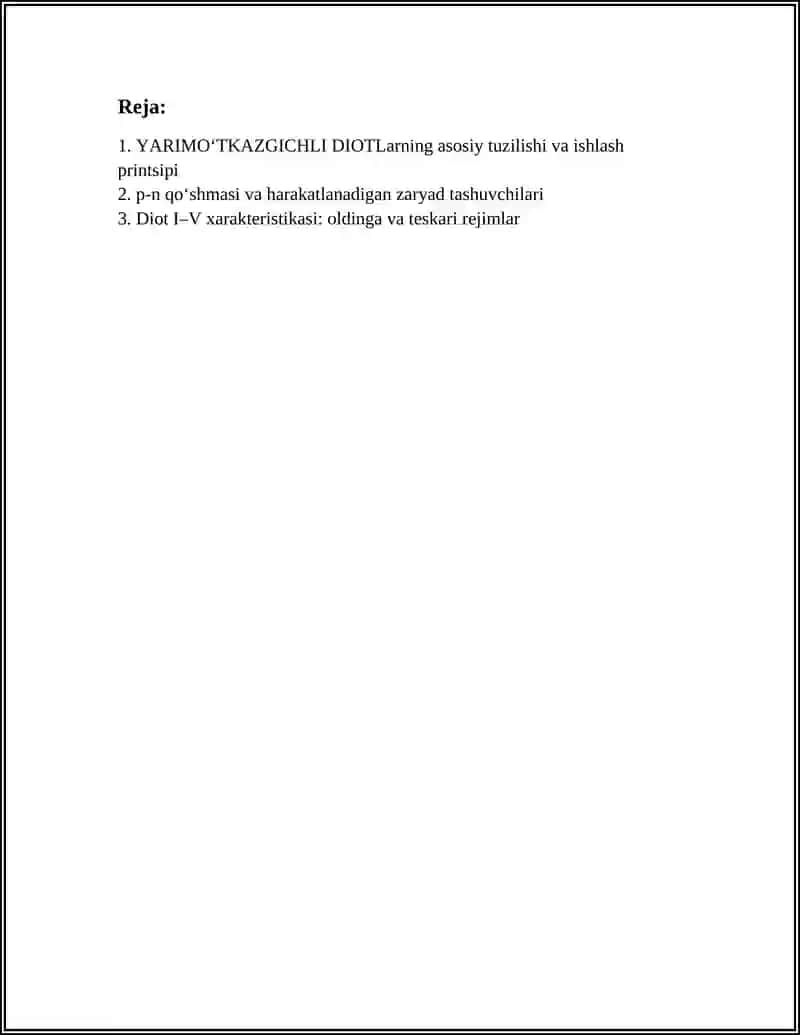 YARIMOʻTKAZGICHLI DIOTLAR 2