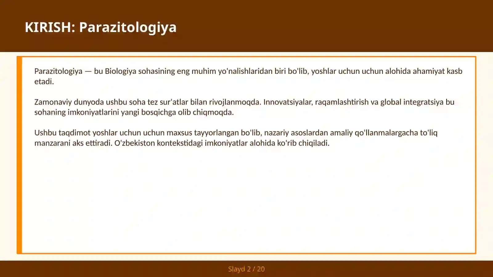 PARAZITOLOGIYA 2