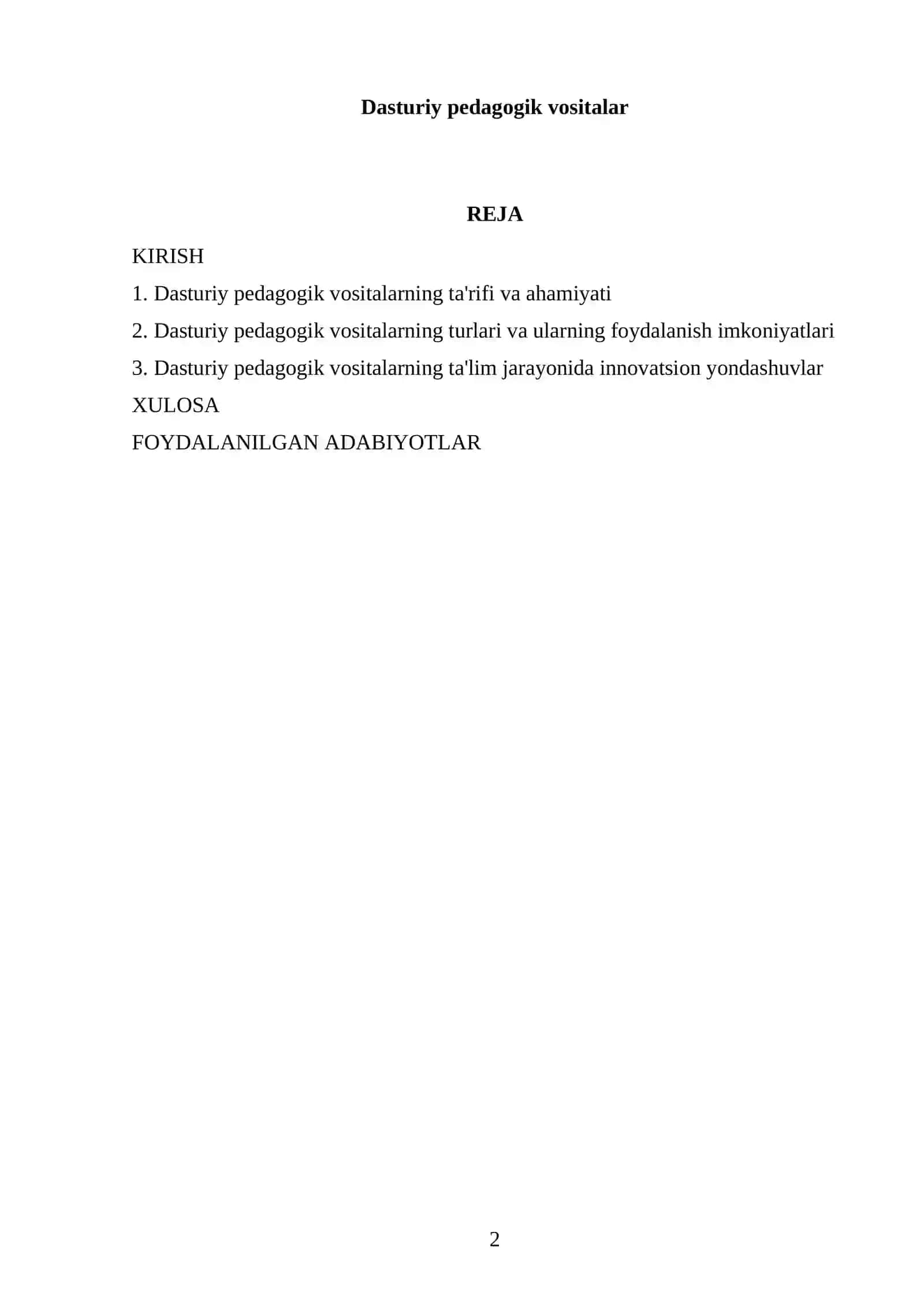 Dasturiy pedagogik vositalar 2