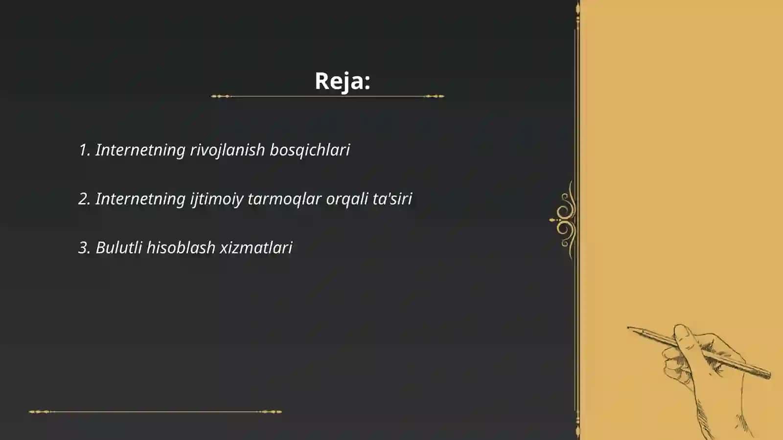 Internetning zamonaviy xizmatlari va rivojlanish tarixi 2