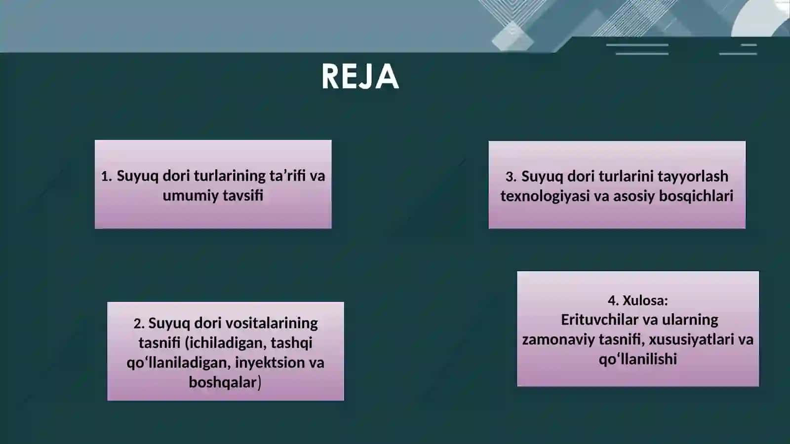 Suyuq dori turlari ta'rifi, tasnifi, texnologiyasi 2