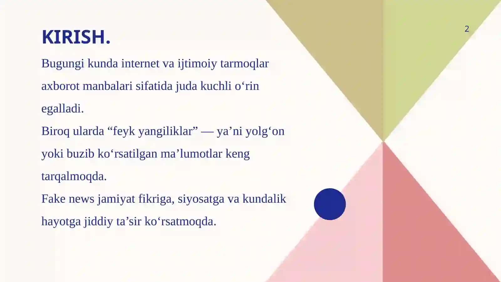 “Mediamakondafeykyangiliklarningxavfi”ToirovaParizod 2
