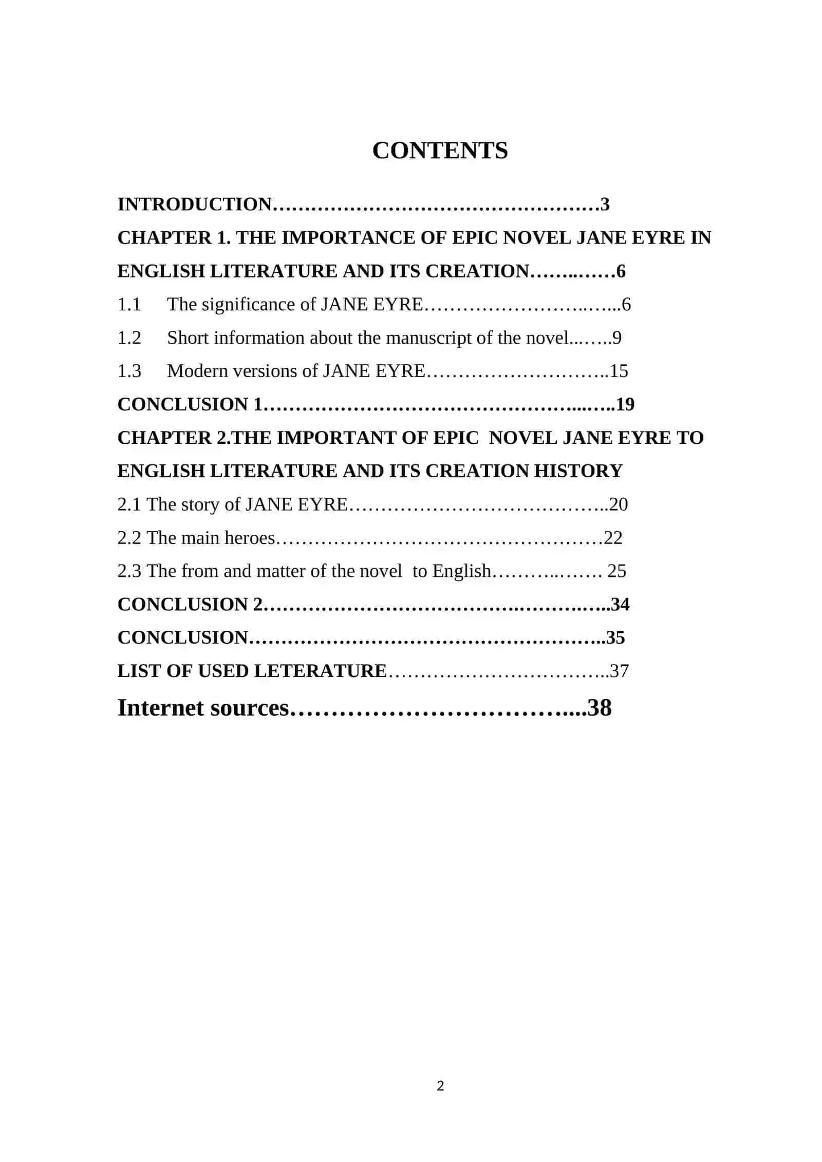 JANE EYRE 2