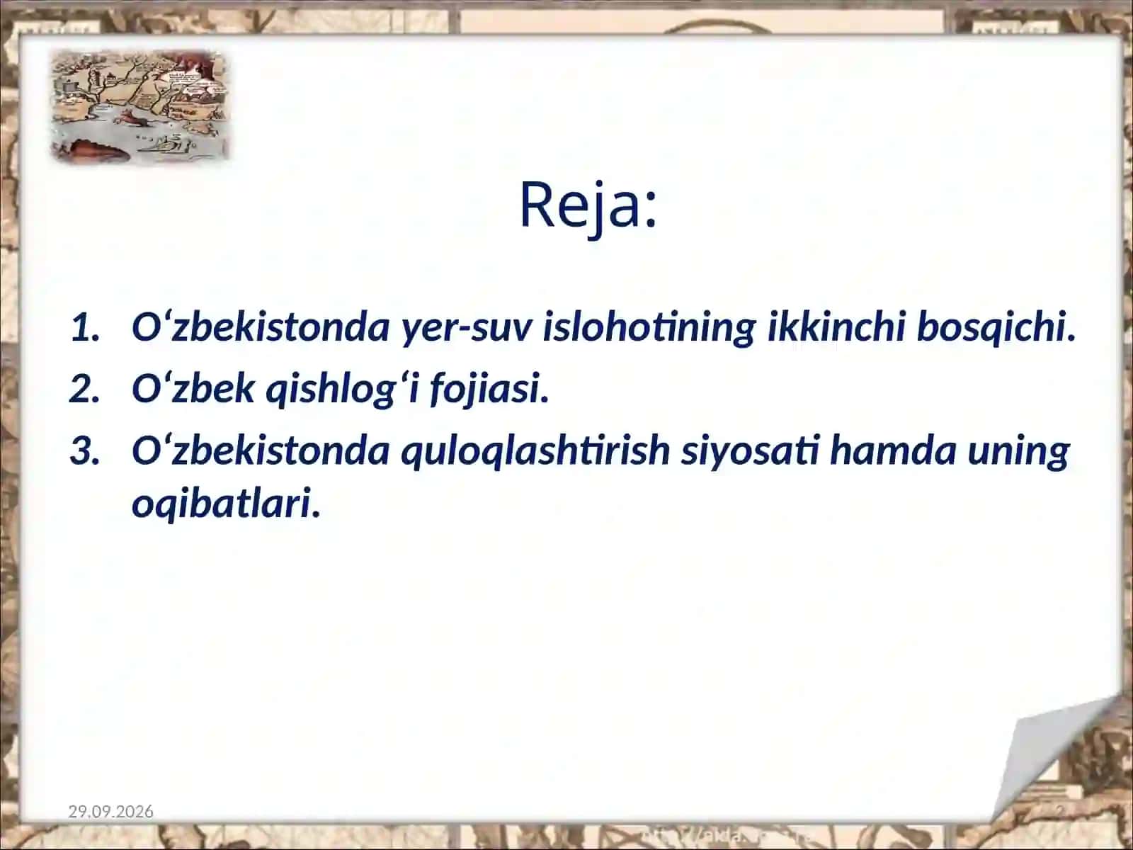 O‘zbekistonda yer-suv islohotining ikkinchi bosqichi 2