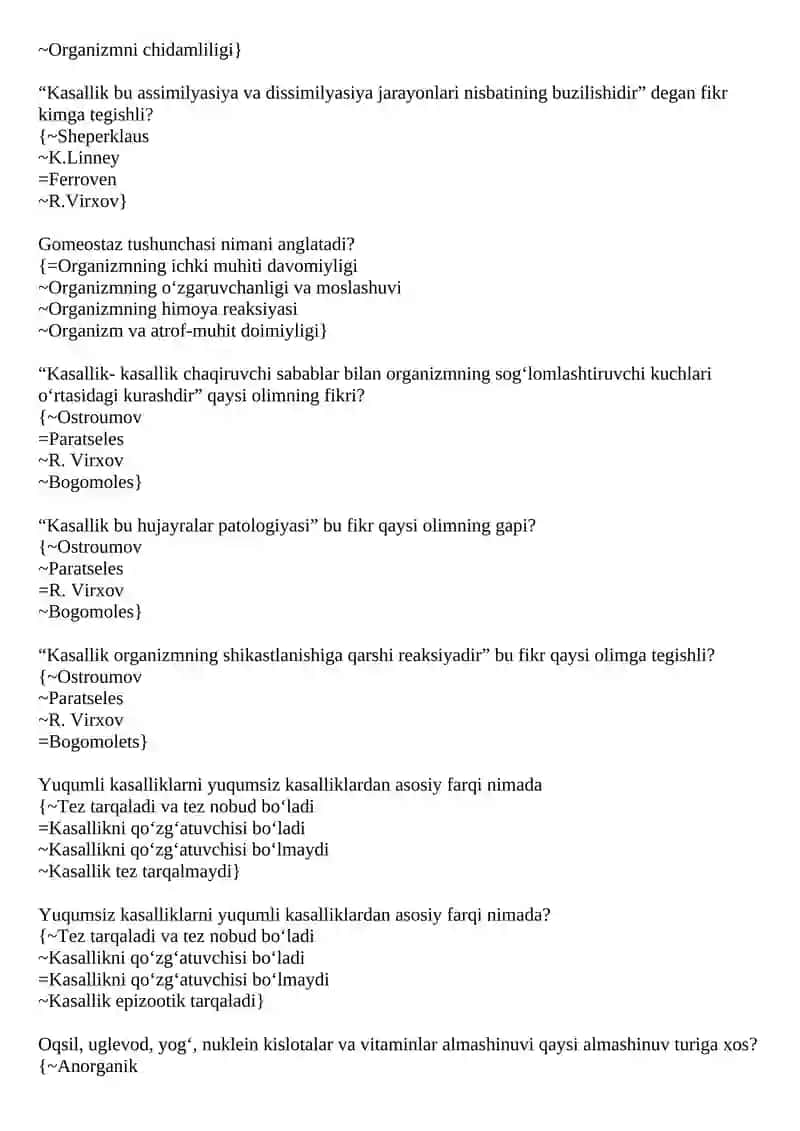 Baliqlar hayvonot olamining qaysi tipiga mansub? 2