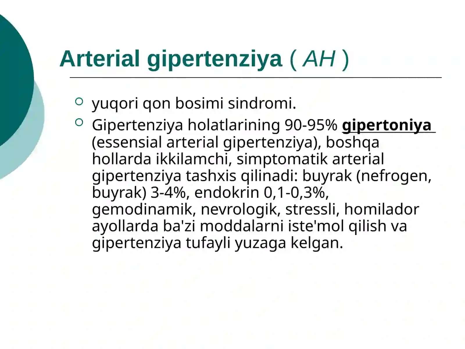 Gipotenziv dori vositalar farmakologiyasi 2