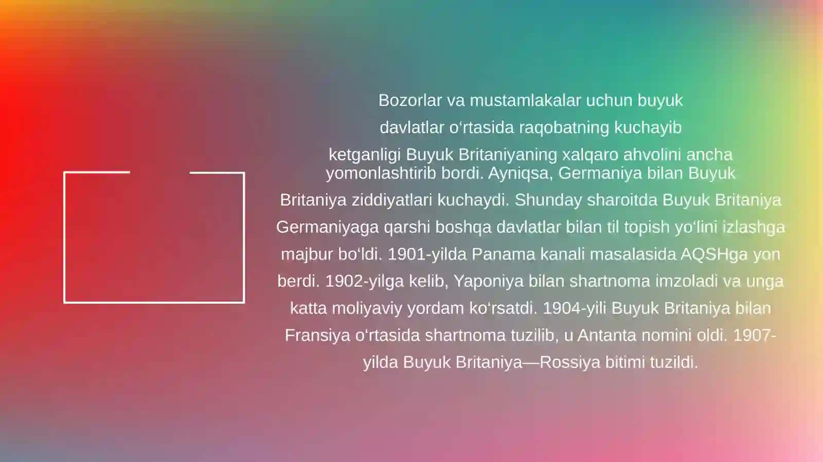 Angliyaning jahon bozoridagi mavqeining pasayishi. Bolfur va Solsberi kabinetlarining reaktsion ichki siyosati 2
