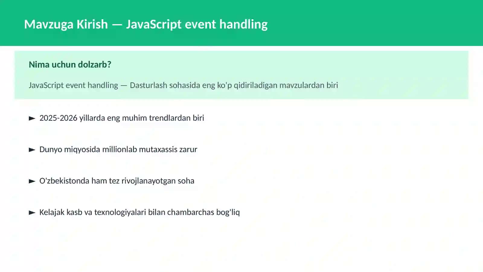 JavaScript event handling 2
