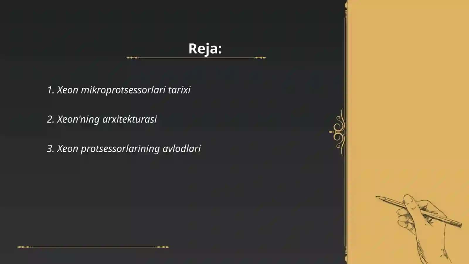 Xeon Mikroprotsessori haqida taqdimot 2