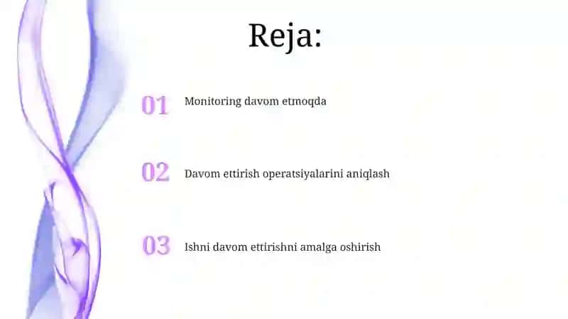 Davomiylik rejalashtirish (BDR) ofatni tiklash (OT) strategiyasi 2