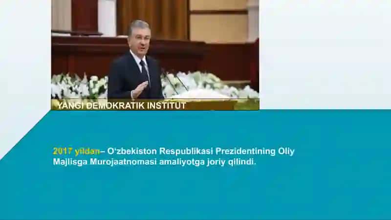 O'zbekistonda xalqchil parlamentni shakllantirish ISLOHOTLARI 2